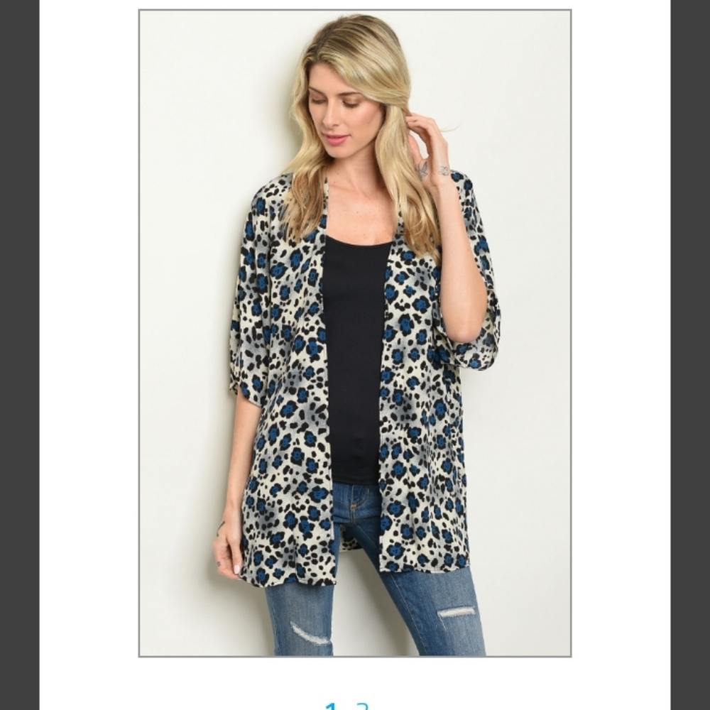 SALE💙Teal Animal Print Kimono